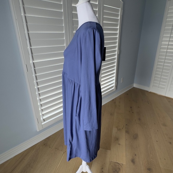 DB Moon Blue Long Sleeved Dress with Pockets Size M NWT - Picture 5 of 7